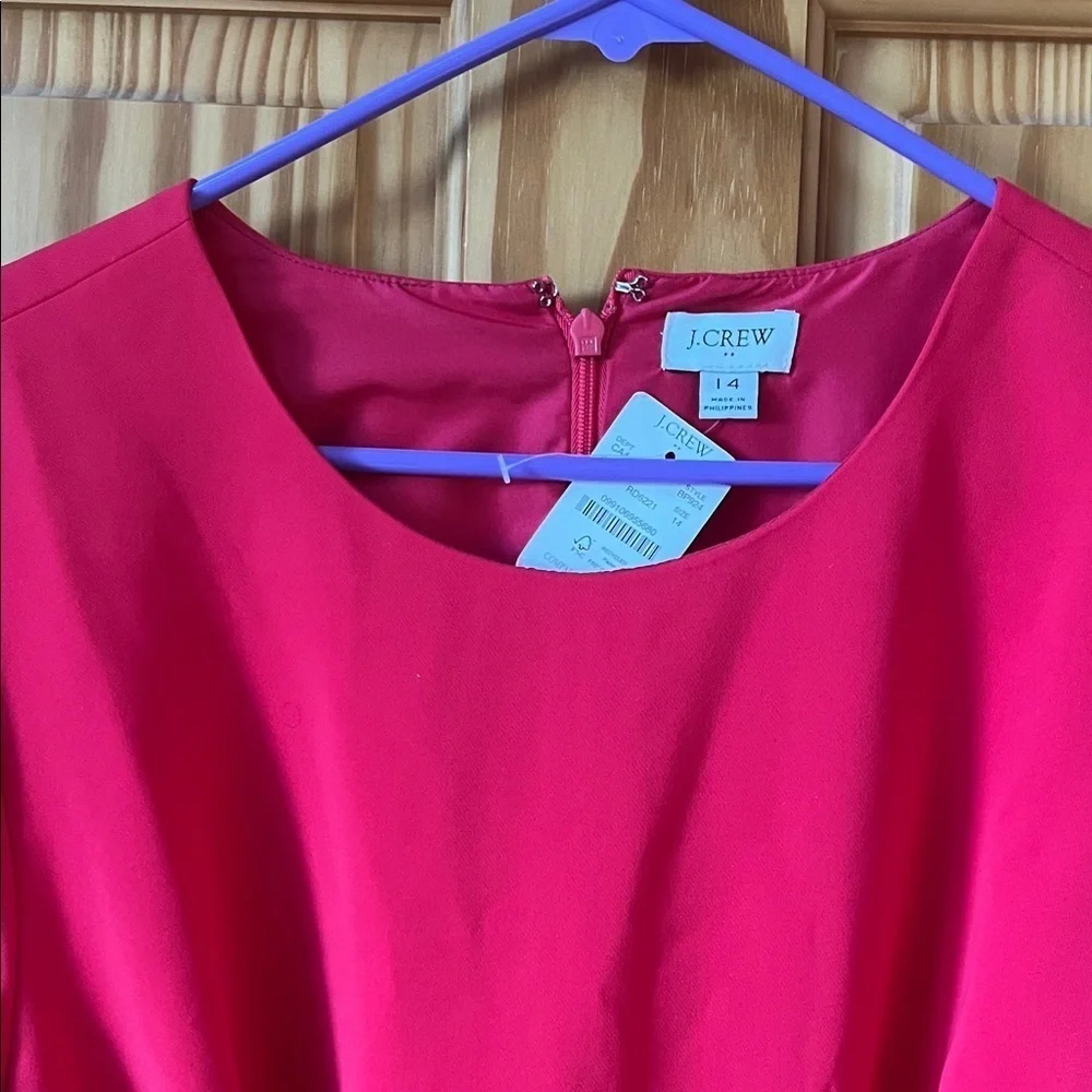 NWT J Crew Vibrant Pink Dress - Size 14